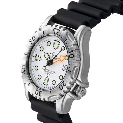 Ratio FreeDiver Professional 500M Sapphire White Dial Automatic 32GS202A-WHT Men's Watch