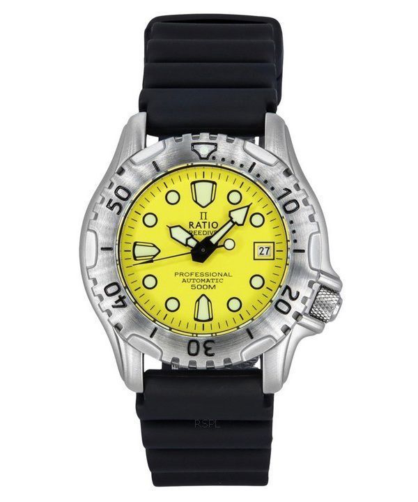 Ratio FreeDiver Professional 500M Sapphire Yellow Dial Automatic 32GS202A-YLW Men's Watch