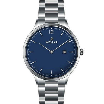 Westar Profile Stainless Steel Blue Dial Quartz 40218STN104 Womens Watch