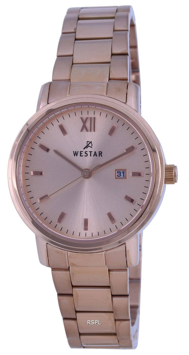 Westar Rose Gold Tone Stainless Steel Quartz 40245 PPN 609 Womens Watch