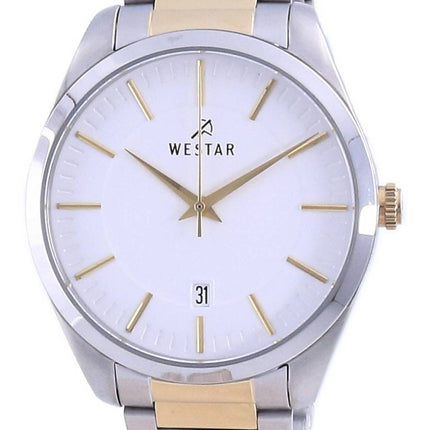 Westar White Dial Two Tone Stainless Steel Quartz 50213 CBN 101 Men's Watch