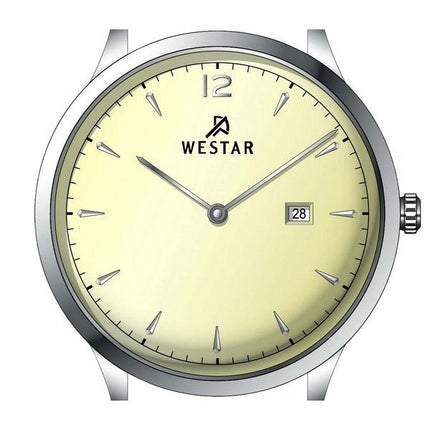 Westar Profile Leather Strap Light Champagne Dial Quartz 50217STN182 Mens Watch