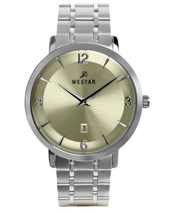 Westar Profile Stainless Steel Champagne Dial Quartz 50220STN102 Mens Watch