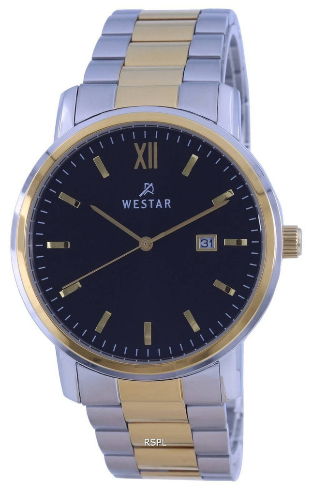 Westar Black Two Tone Stainless Steel Quartz 50245 CBN 103 Mens Watch