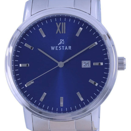 Westar Blue Dial Stainless Steel Quartz 50245 STN 104 Mens Watch