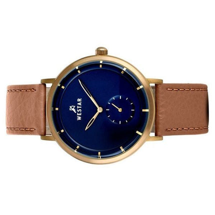 Westar Profile Leather Strap Blue Dial Quartz 50246BZZ184  Mens Watch