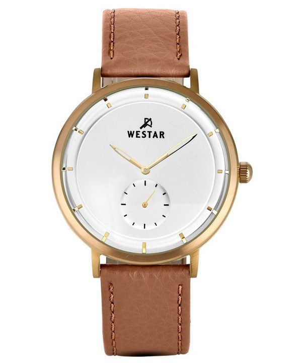 Westar Profile Leather Strap Silver Dial Quartz 50246BZZ187 Mens Watch