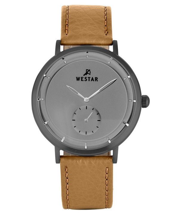 Westar Profile Leather Strap Grey Dial Quartz 50246GGN186 Mens Watch