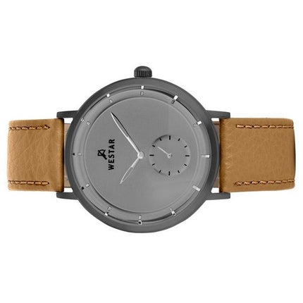 Westar Profile Leather Strap Grey Dial Quartz 50246GGN186 Mens Watch