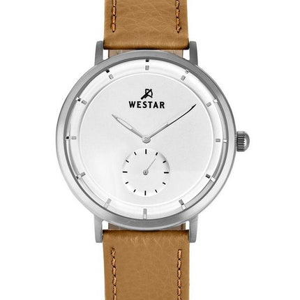 Westar Profile Leather Strap Silver Dial Quartz 50246STN187 Mens Watch