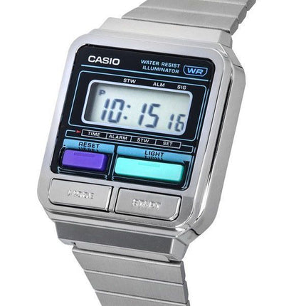 Casio Vintage Digital Stainless Steel Bracelet Quartz A120WE-1A A120WE-1 Unisex Watch