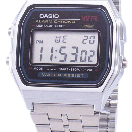 Casio Digital Alarm Chrono Stainless Steel A159WA-N1DF A159WA-N1 Men's Watch