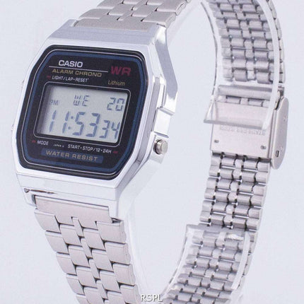 Casio Digital Alarm Chrono Stainless Steel A159WA-N1DF A159WA-N1 Men's Watch