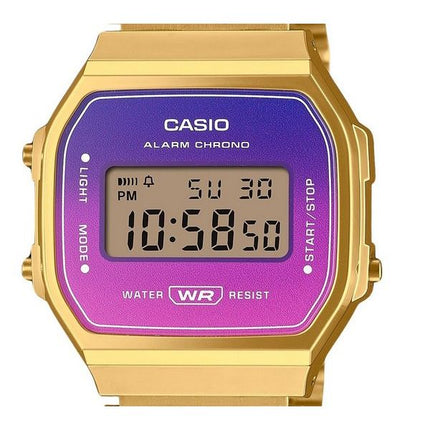 Casio Vintage Digital Gold Tone Stainless Steel Bracelet Quartz A168WERG-2A Unisex Watch