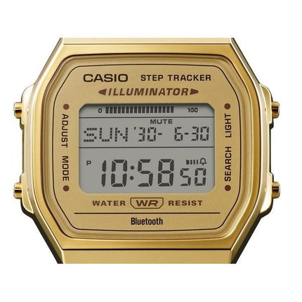 Casio Vintage Digital Smartphone Link Gold Tone Stainless Steel Quartz ABL-100WEG-9A Unisex Watch