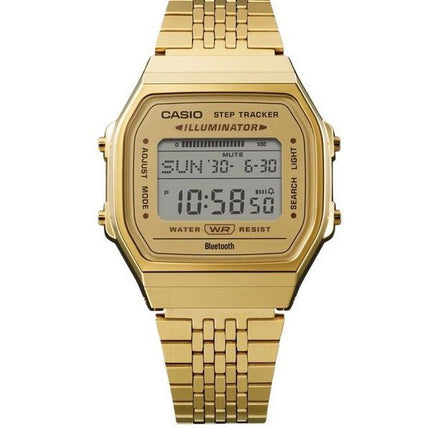 Casio Vintage Digital Smartphone Link Gold Tone Stainless Steel Quartz ABL-100WEG-9A Unisex Watch