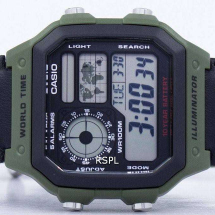 Casio World Time Alarm Digital AE-1200WHB-3BV AE1200WHB-3BV Men's Watch