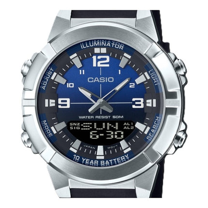 Casio Analog Digital Combination Resin Strap Blue Dial Quartz AMW-870A-2AV Men's Watch