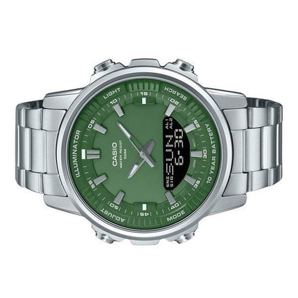 Casio Analog Digital Stainless Steel Green Dial Quartz AMW-880D-3AV Men's Watch