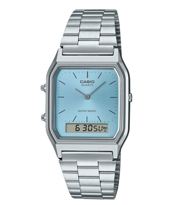 Casio Vintage Analog Digital Turquoise Blue Dial Quartz AQ-230A-2A1 Unisex Watch