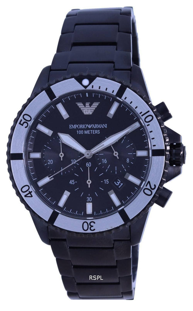 Emporio Armani Diver Chronograph Quartz AR80050 100M Mens Watch