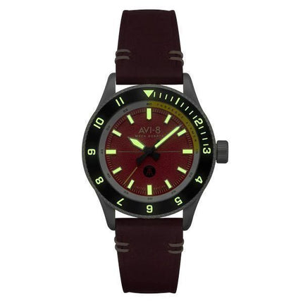 AVI-8 Flyboy Tuskegee Airmen Limited Edition Ramitelli Red Dial Quartz AV-4103-04 Mens Watch With Extra Strap