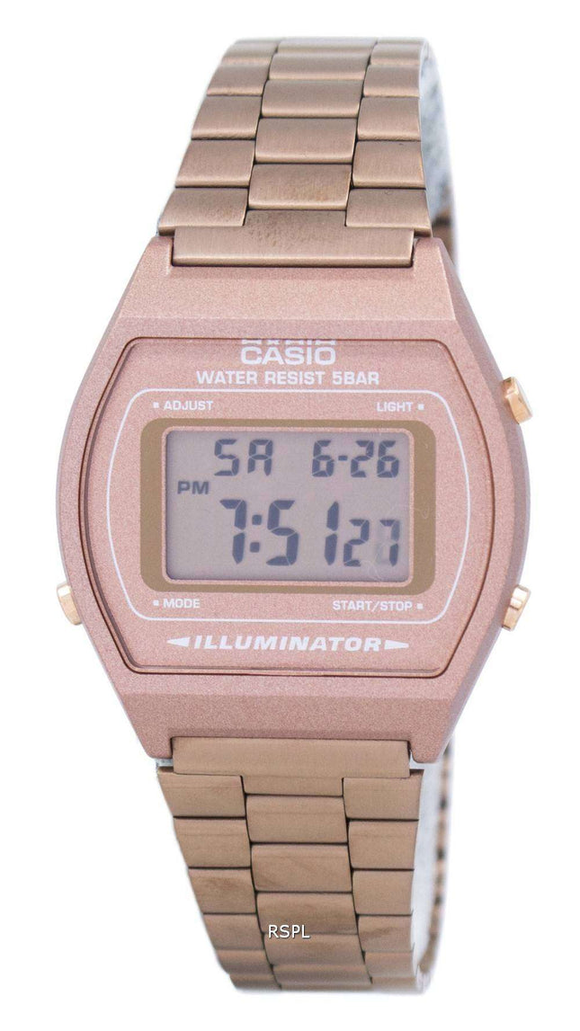 Casio Digital Quartz Stainless Steel 50M Illuminator B640WC-5ADF B640WC-5A Mens Watch