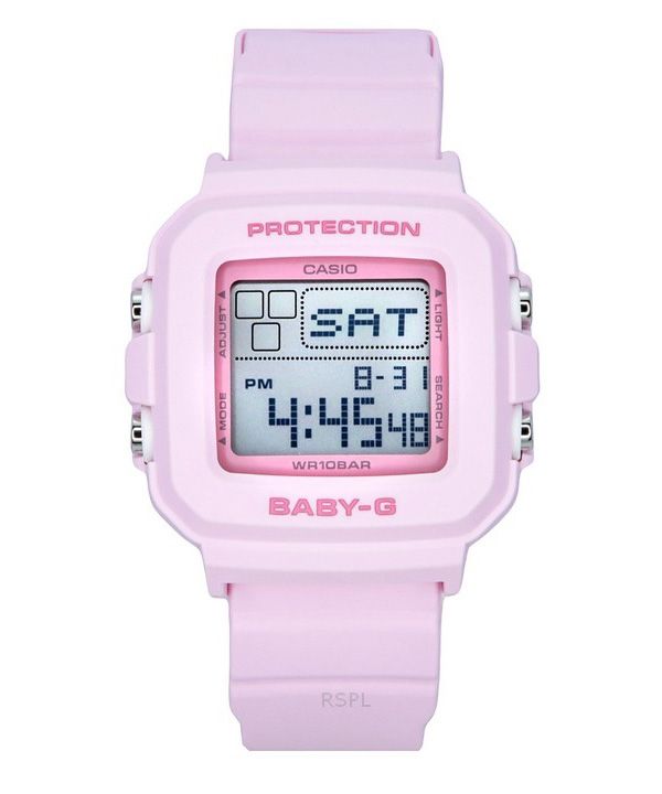 Casio Baby-G Digital Resin Strap Pink Dial Quartz BGD-10-4 100M Women's Watch