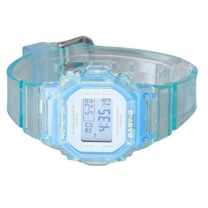 Casio Baby-G Digital Summer Jelly Transparent Light Blue Resin Strap Quartz BGD-565SJ-2 100M Women's Watch