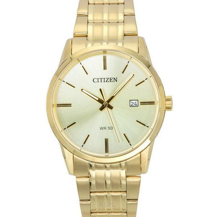 Citizen Gold Tone Stainless Steel Champagne Dial Quartz BI5002-57P Men's Watch