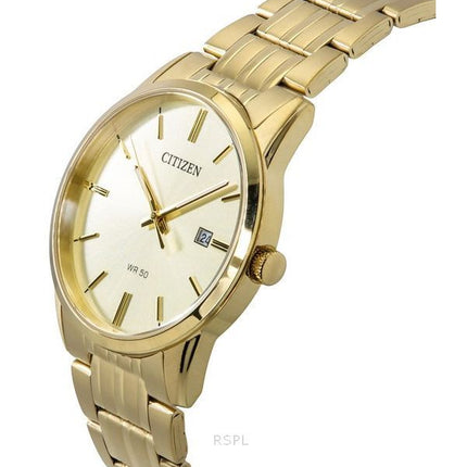 Citizen Gold Tone Stainless Steel Champagne Dial Quartz BI5002-57P Men's Watch