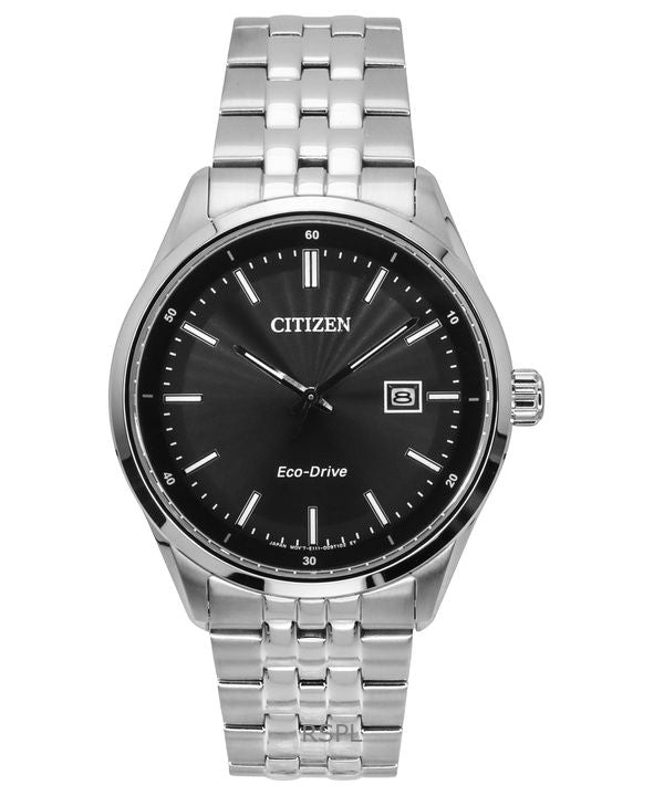 Citizen Eco-Drive Stainless Steel Black Dial BM7560-59E 100M Men's watch