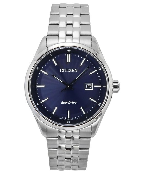 Citizen Eco-Drive Stainless Steel Blue Dial BM7560-59L 100M Men's Watch