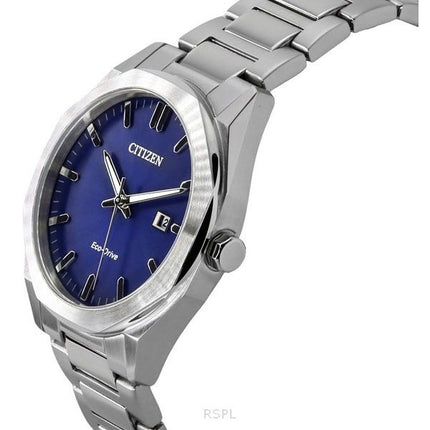 Citizen Eco-Drive Stainless Steel Dark Blue Dial BM7600-81L 100M Men's Watch