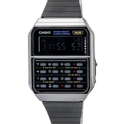 Casio Vintage Digital Calculator Stainless Steel Quartz CA-500WEGG-1B Mens Watch