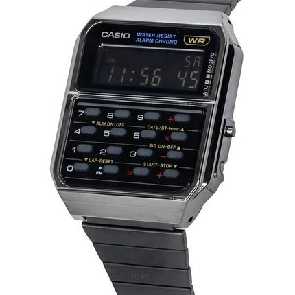 Casio Vintage Digital Calculator Stainless Steel Quartz CA-500WEGG-1B Mens Watch