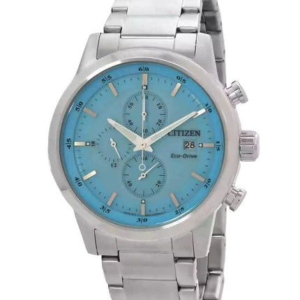 Citizen Chronograph Stainless Steel Blue Dial Eco-Drive CA0748-80L 100M Mens Watch