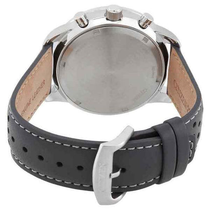 Citizen Chronograph Leather Strap Grey Dial Eco-Drive CA4500-24H 100M Men's Watch