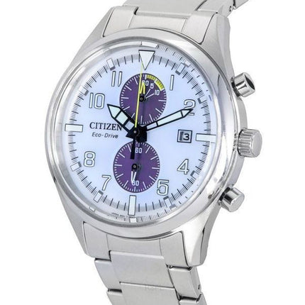 Citizen Classic Eco-Drive Chronograph Stainless Steel White Dial CA7028-81A 100M Men's Watch