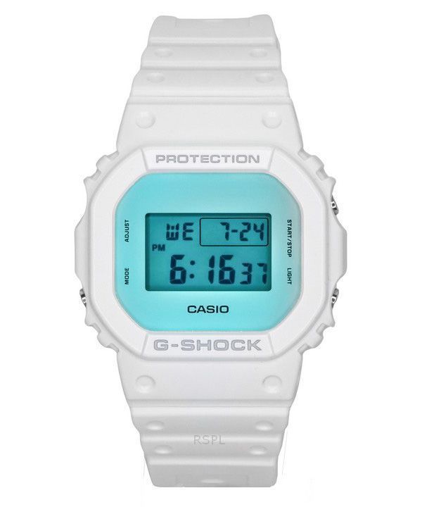 Casio G-Shock Digital White Resin Strap Quartz DW-5600TL-7 200M Men's Watch