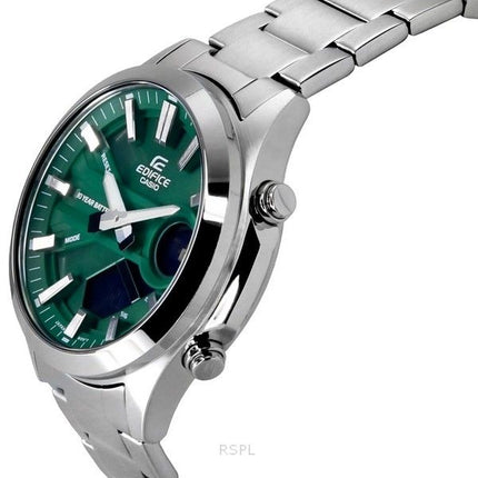 Casio Edifice Analog Digital Stainless Steel Green Dial Quartz EFV-C120D-3A 100M Men's Watch