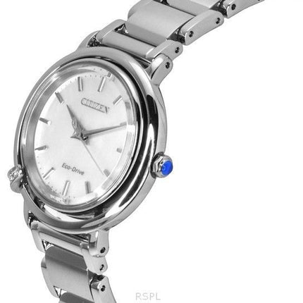 Citizen L Arcly Diamond Accent Stainless Steel Mother Of Pearl Dial Eco-Drive EM1090-60D Womens Watch With Extra Strap