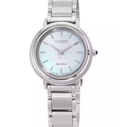 Citizen L Eco-Drive Stainless Steel Blue Mother Of Pearl Dial EM1100-84D Women's Watch