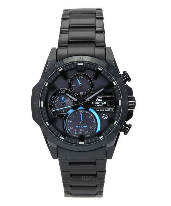 Casio Edifice Analog Chronograph Stainless Steel Black Dial Solar EQS-940DC-1B 100M Men's Watch