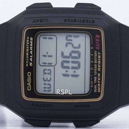 Casio Digital 5 Alarms Dual Time Illuminator F-201WA-9ADF F201WA-9ADF Men's Watch