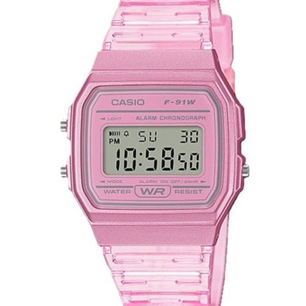 Casio Youth Pink Resin Digital F-91WS-4 F91WS-4 Unisex Watch