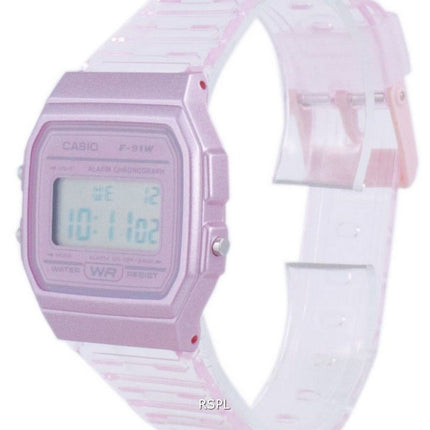 Casio Youth Pink Resin Digital F-91WS-4 F91WS-4 Unisex Watch