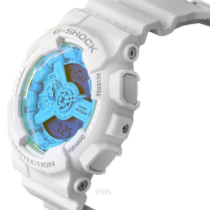 Casio G-Shock Analog Digital White Resin Strap Multicolor Dial Quartz GA-110TL-7A 200M Men's Watch