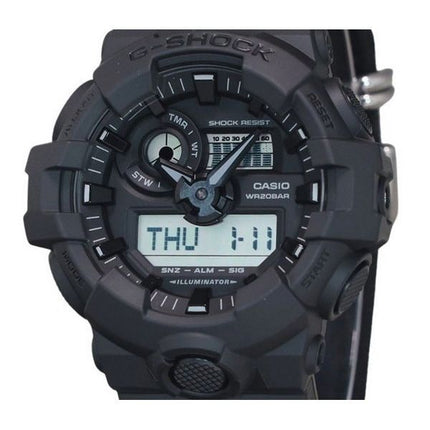 Casio G-Shock Analog Digital Eco Cloth Strap Black Dial Quartz GA-700BCE-1A 200M Men's Watch