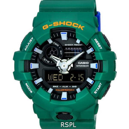 Casio G-Shock Popular Spirited Colours Green Analog Digital Quartz GA-700SC-3A GA700SC-3 200M Mens Watch